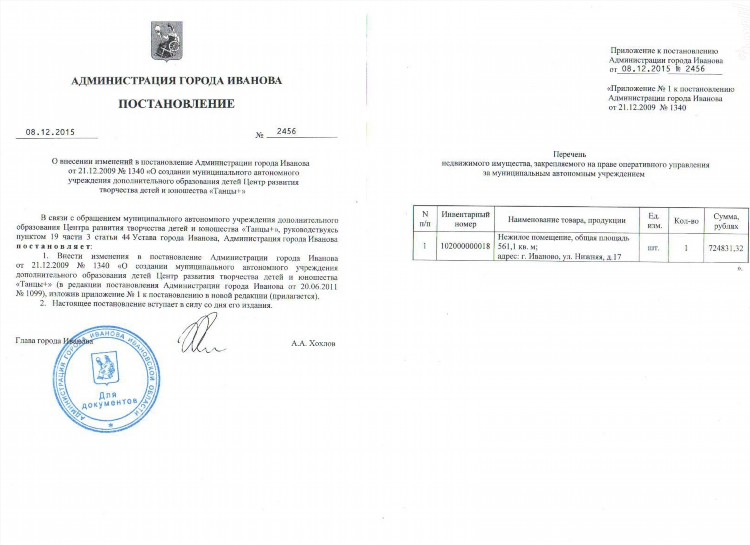 Постановление администрации городского округа город калининград