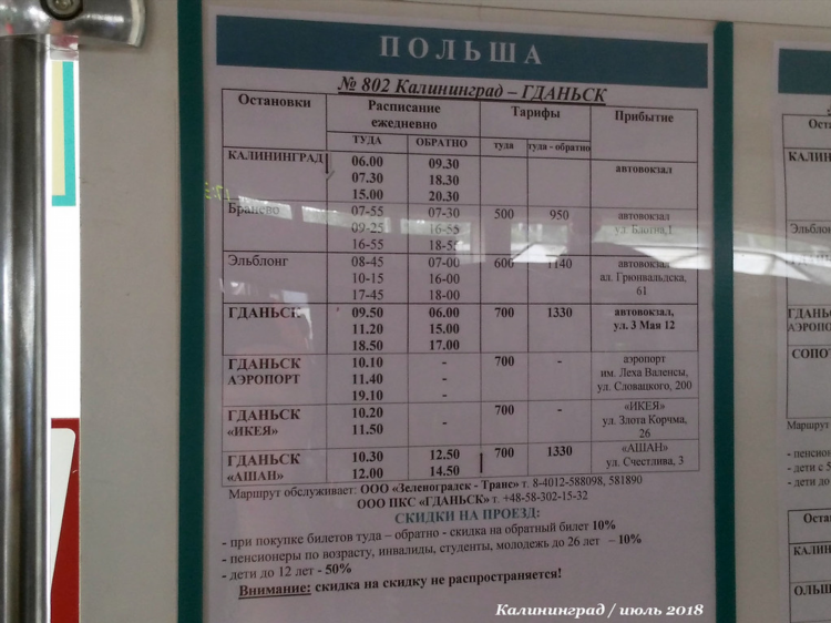 Расписание электрички балтийск калининград