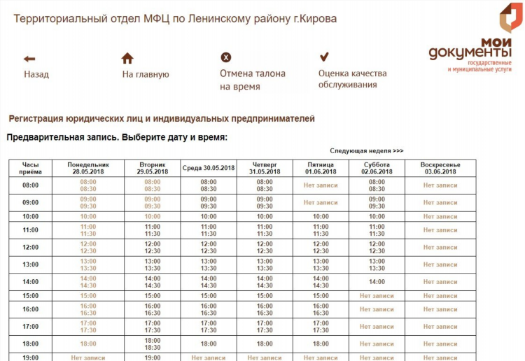 Режим работы мфц в калининграде